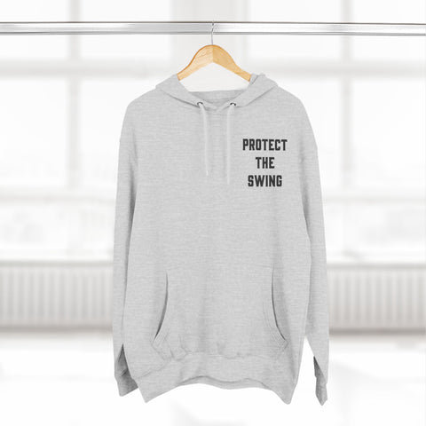 Protect the Swing Minimalist Pullover Hoodie (Grey/White Variant)