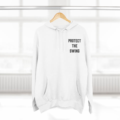 Protect the Swing Minimalist Pullover Hoodie (Grey/White Variant)