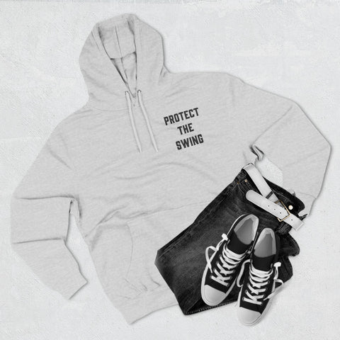 Protect the Swing Minimalist Pullover Hoodie (Grey/White Variant)