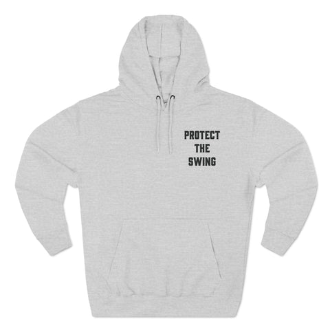 Protect the Swing Minimalist Pullover Hoodie (Grey/White Variant)