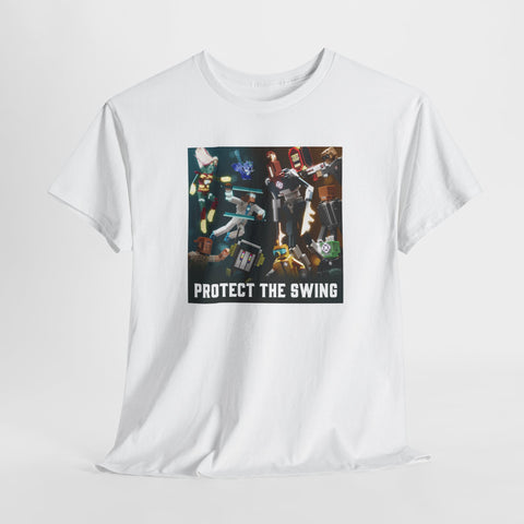 Protect the Swing Characters Tee (Blue/White Variant)