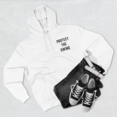 Protect the Swing Minimalist Pullover Hoodie (Grey/White Variant)