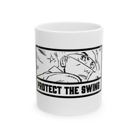 Protect the Swing GK7 Comic Panel Ceramic Mug